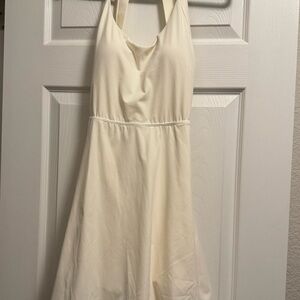 HALARA Chic Ivory Backless Dress